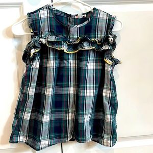 J. Crew madras plaid top size 12